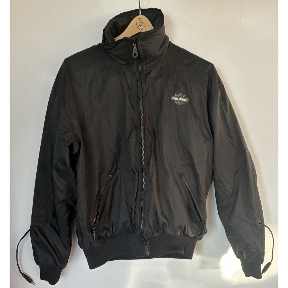 Harley Davidson Jacket Womens Small Zip Black Thinsulate Heated Needs Charger